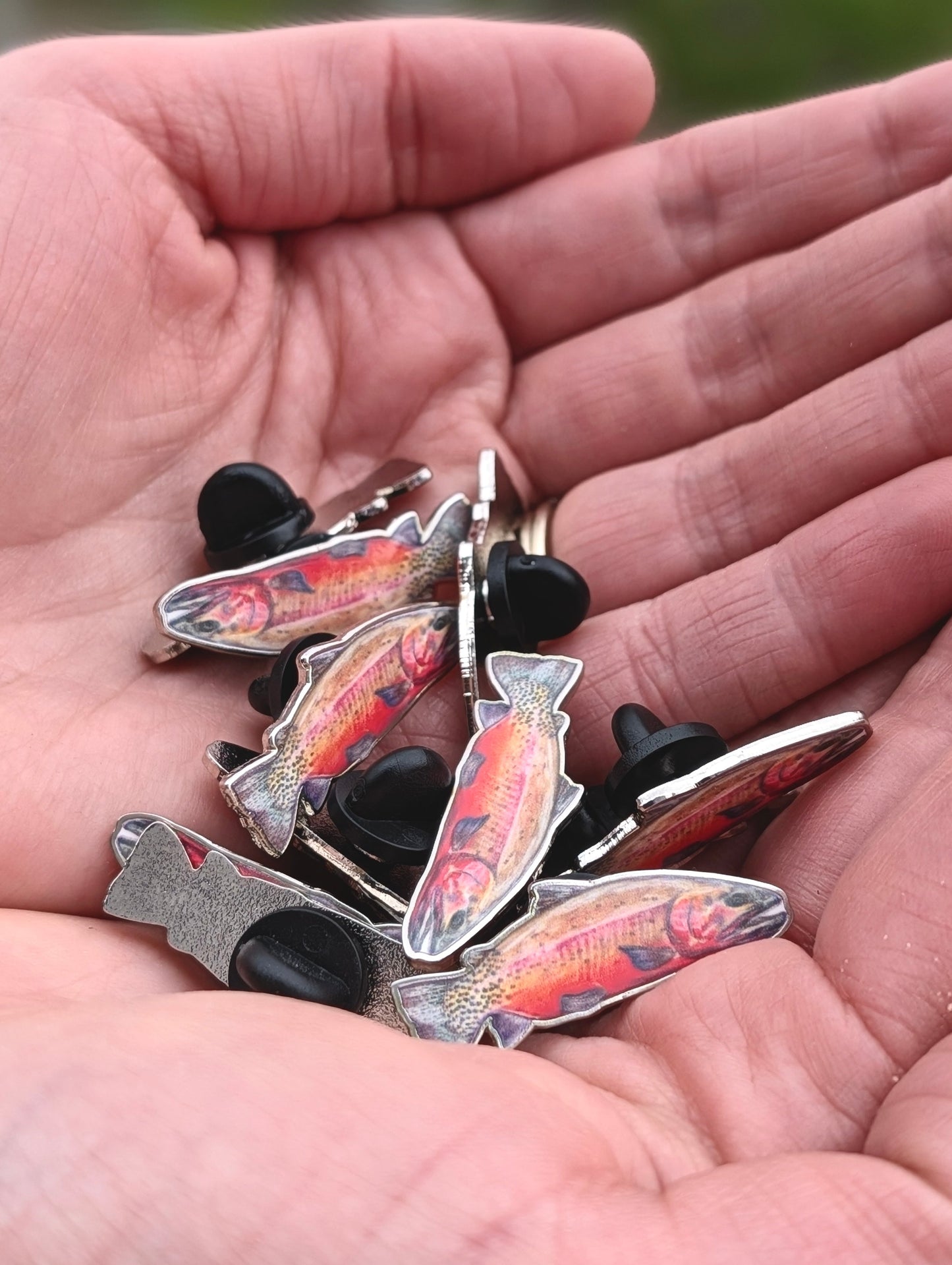 Crimson Cutthroat Enamel Pin
