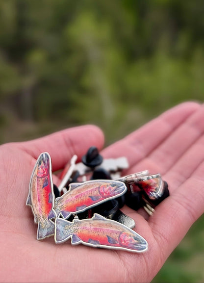 Crimson Cutthroat Enamel Pin