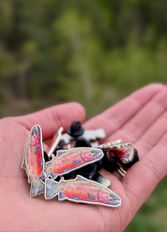 Crimson Cutthroat Enamel Pin